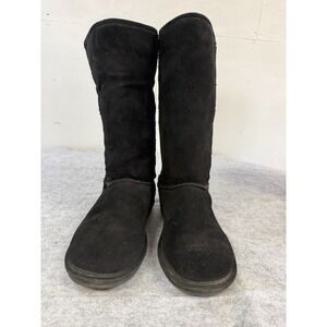 Bjorndal Black Foldable Suede Boot with‎ Sheepskin Lining Women's Size 9